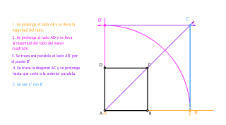 Cuadrado semejante de razón 2/1