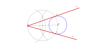 Rectas tangentes a una circunferencia desde un punto exterior
