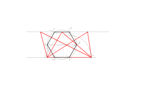 Triangulo equivalente a hexágono regular