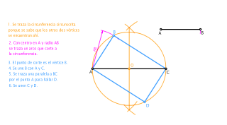 Rectángulo conocida su diagonal y la magnitud de un lado