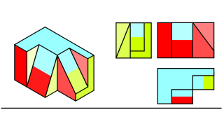 Volumen isometrico con 3 vistas