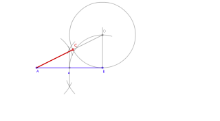 Sección áurea del segmento AB