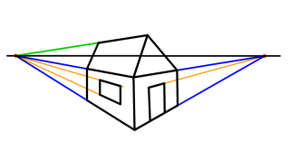 casa en perspectiva dos puntos de fuga