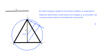 Triángulo equilátero dada su altura