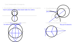 Rectas tangentes exteriores e interiores por dilatación.