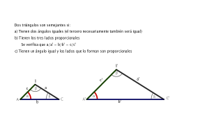 Criterios de semejanza entre triángulos