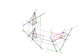 píramide en diédrico